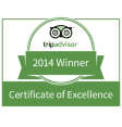 Trip Advisor Certificate of Excellence